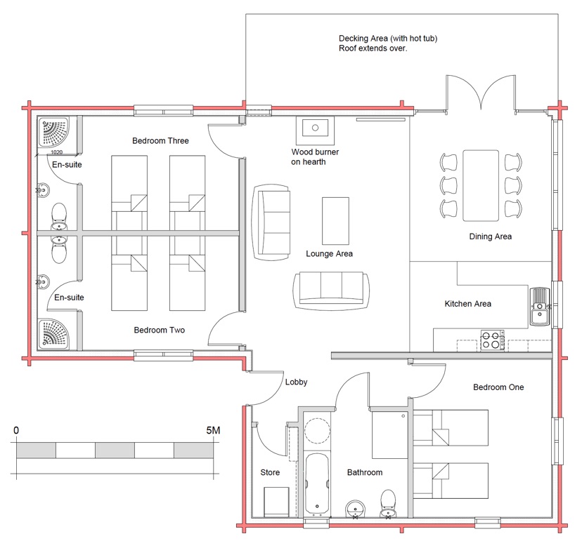 7 bedroom lodges near dunoon Values schedule floor plan location area description