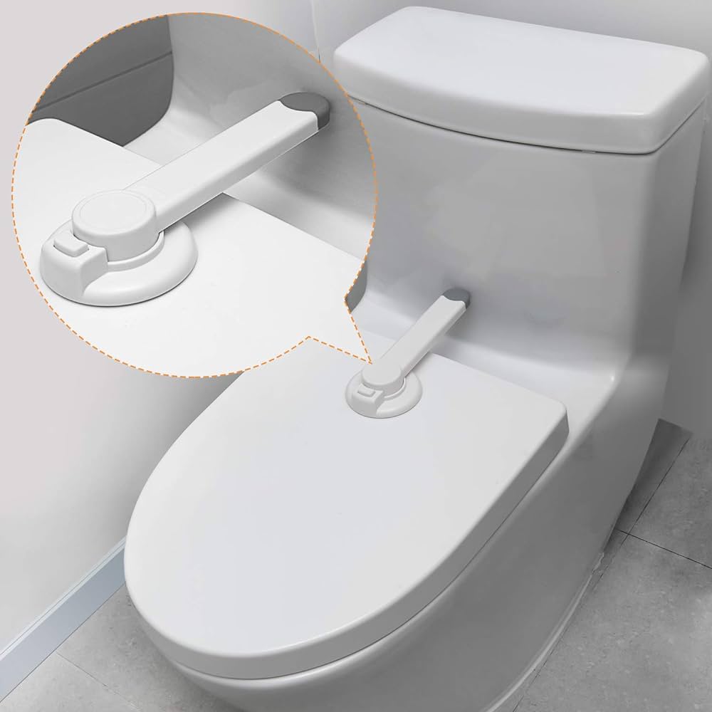 baby proof toilet flusher Baby proofing toilet lock [2 pack] upgraded gapless pallet mechanism