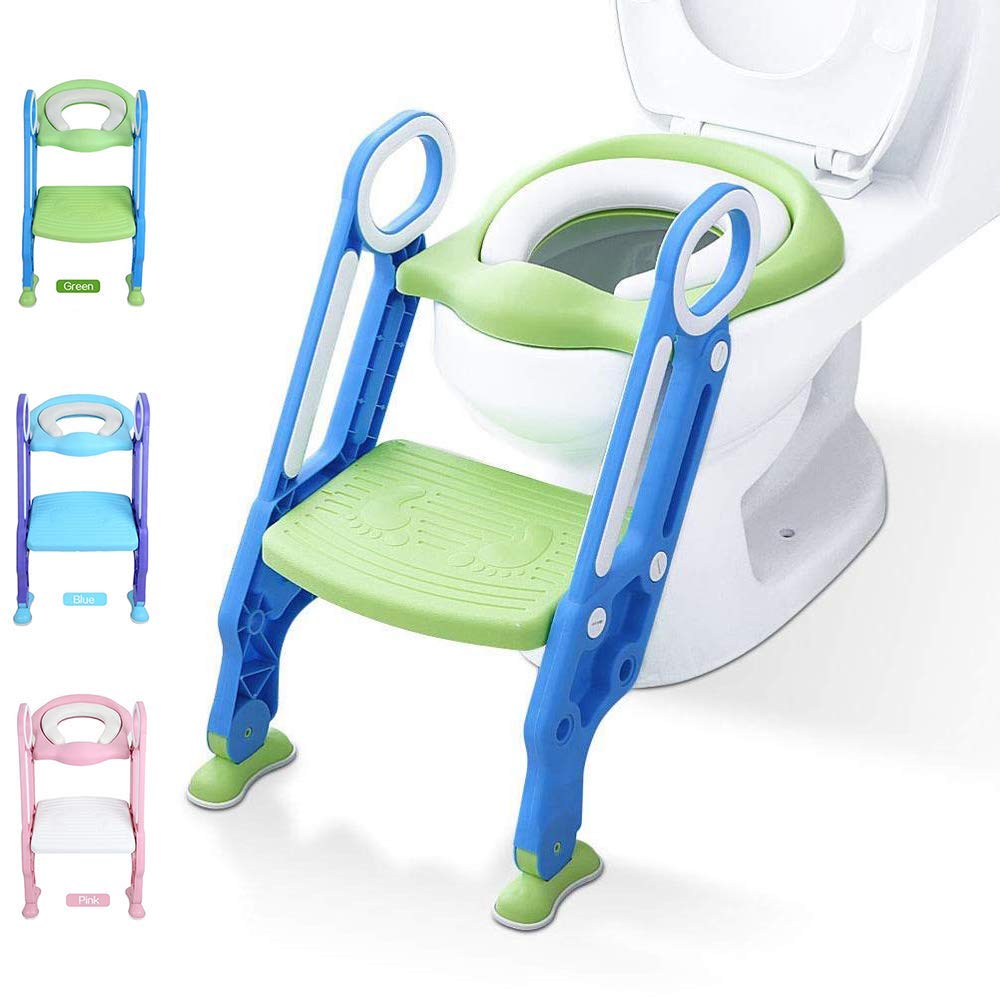 baby toilet seat and step Adjustable baby child potty toilet trainer safety seat chair step
