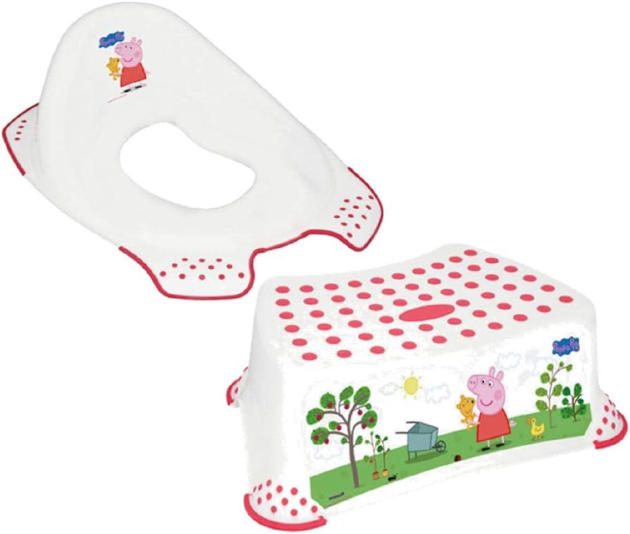 baby toilet seat peppa pig Beanbone step stool safe non-slip baby kids toilet training toddlers