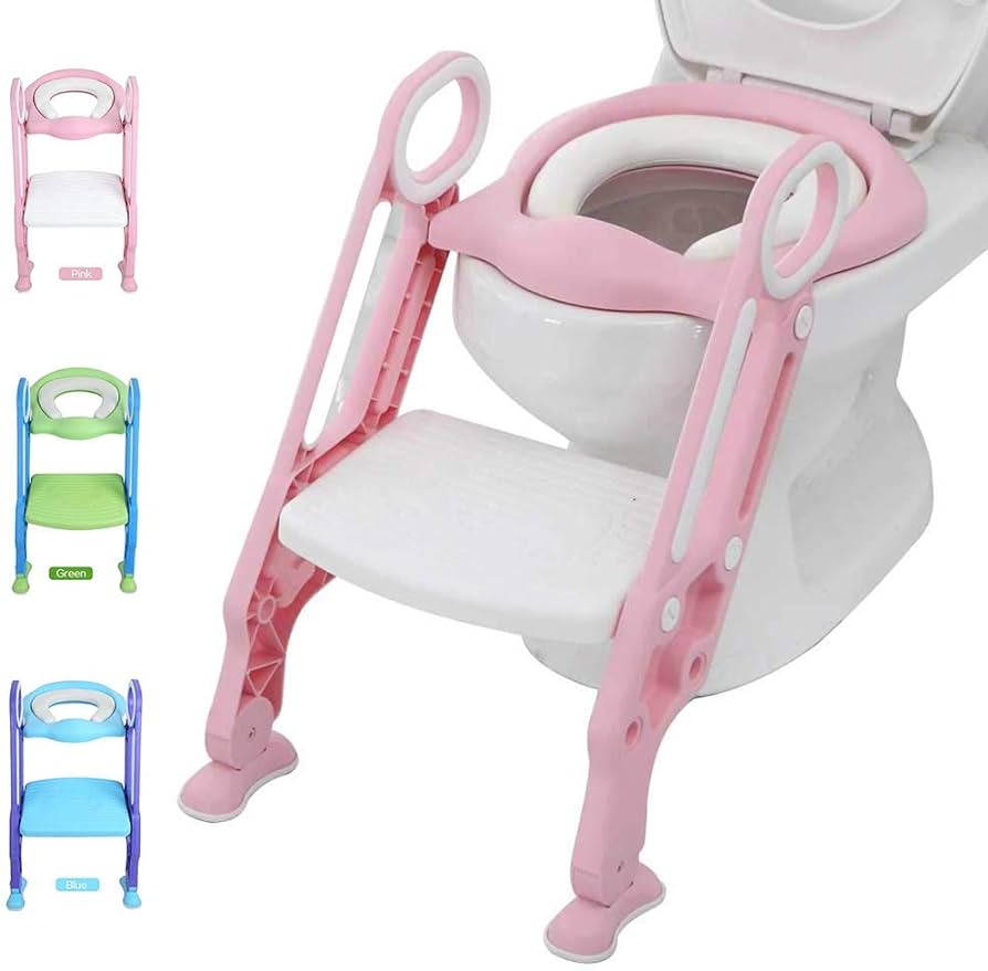 baby toilet seats and steps Foldable baby potty training step toilet seat with stool non-slip