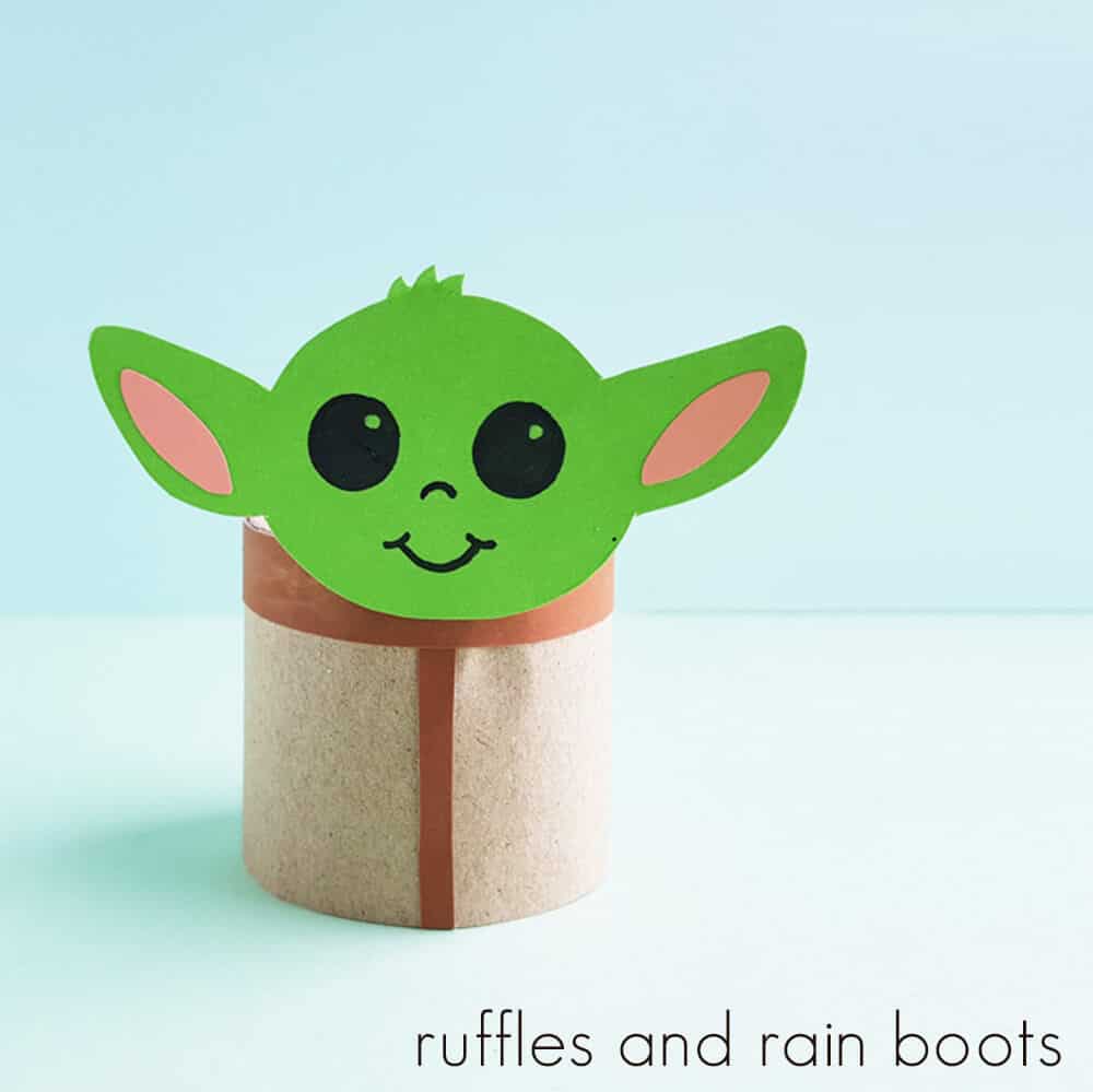 baby yoda toilet paper roll template Disney craft: how to make a toilet paper baby yoda!
