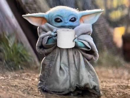 baby yoda toilet roll When your most prized possession becomes a roll of toilet paper