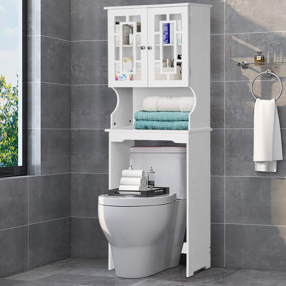 bathroom furniture over the toilet Cabinet saver credit sharingit