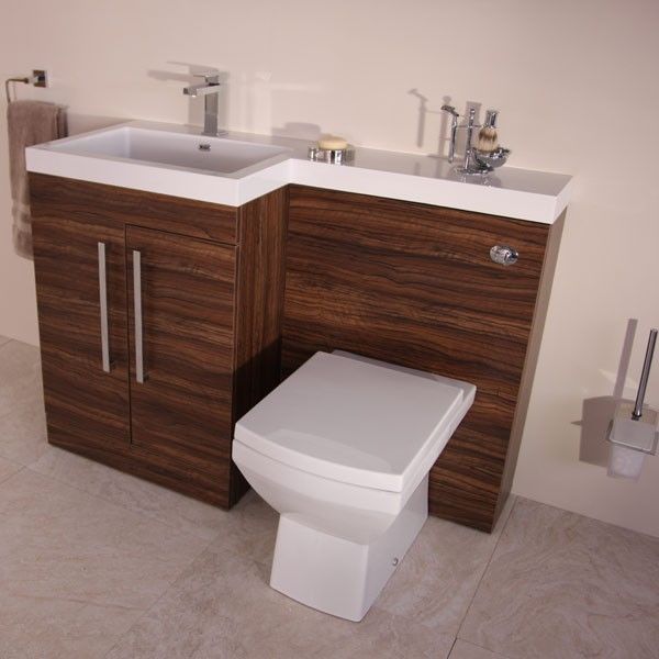 bathroom furniture toilet and sink Walnut modern bathroom furniture toilet wc wash basin storage