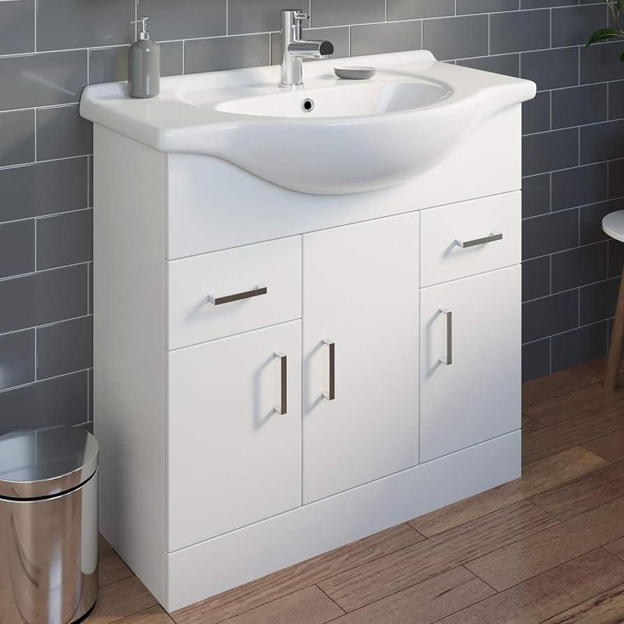 bathroom furniture with sink Basin 850mm pedestal