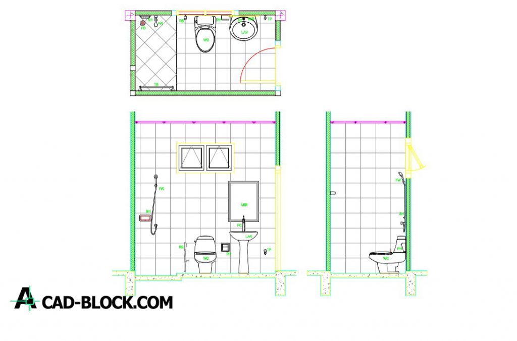 bathroom layout cad block Bathroom layout cad blocks