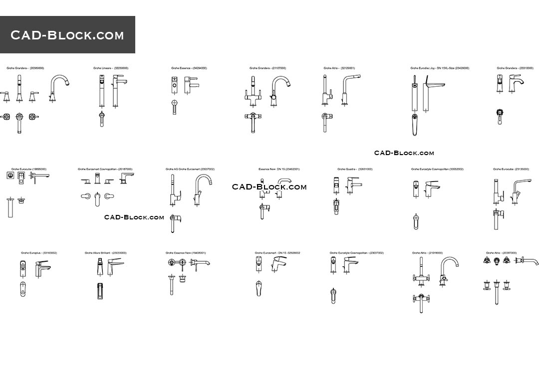 bathroom mixer cad block Mixer basin taps cad block drawing