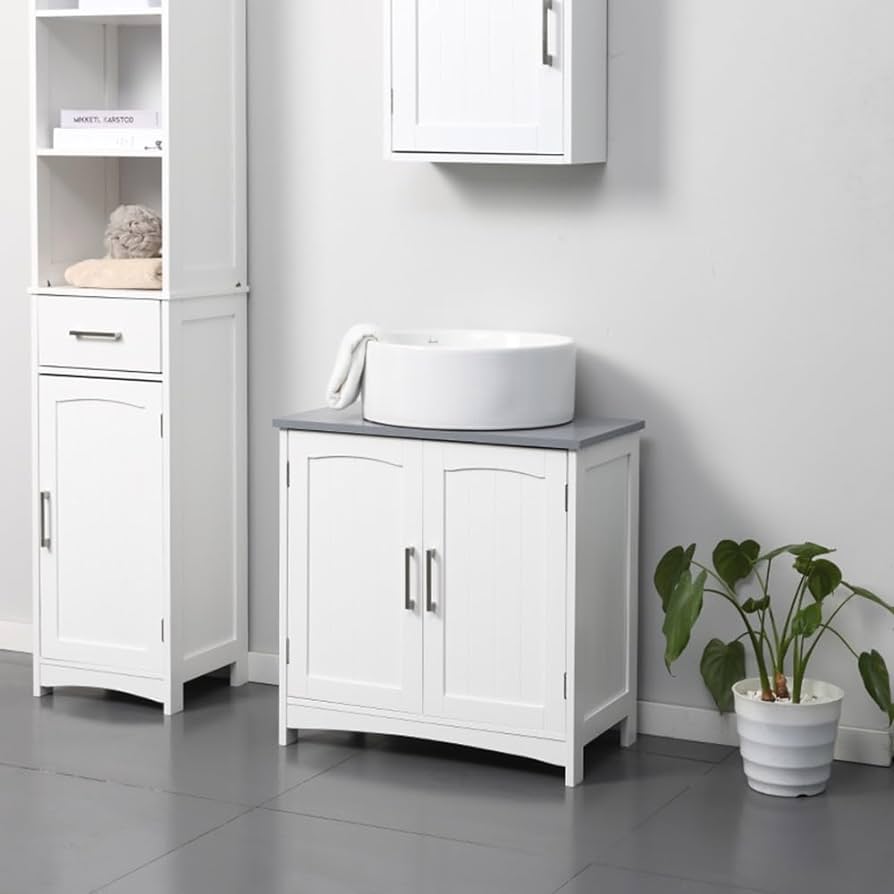 bathroom sink cabinet doors Amazon.com: ssline under sink vanity cabinet free standing bathroom