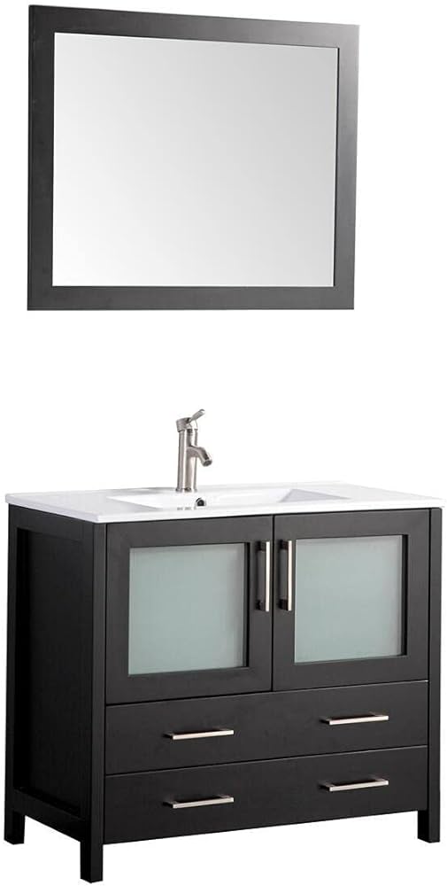 bathroom sink cabinets cheap Vanity art 36" single sink bathroom vanity combo set 6-drawers, 1-shelf