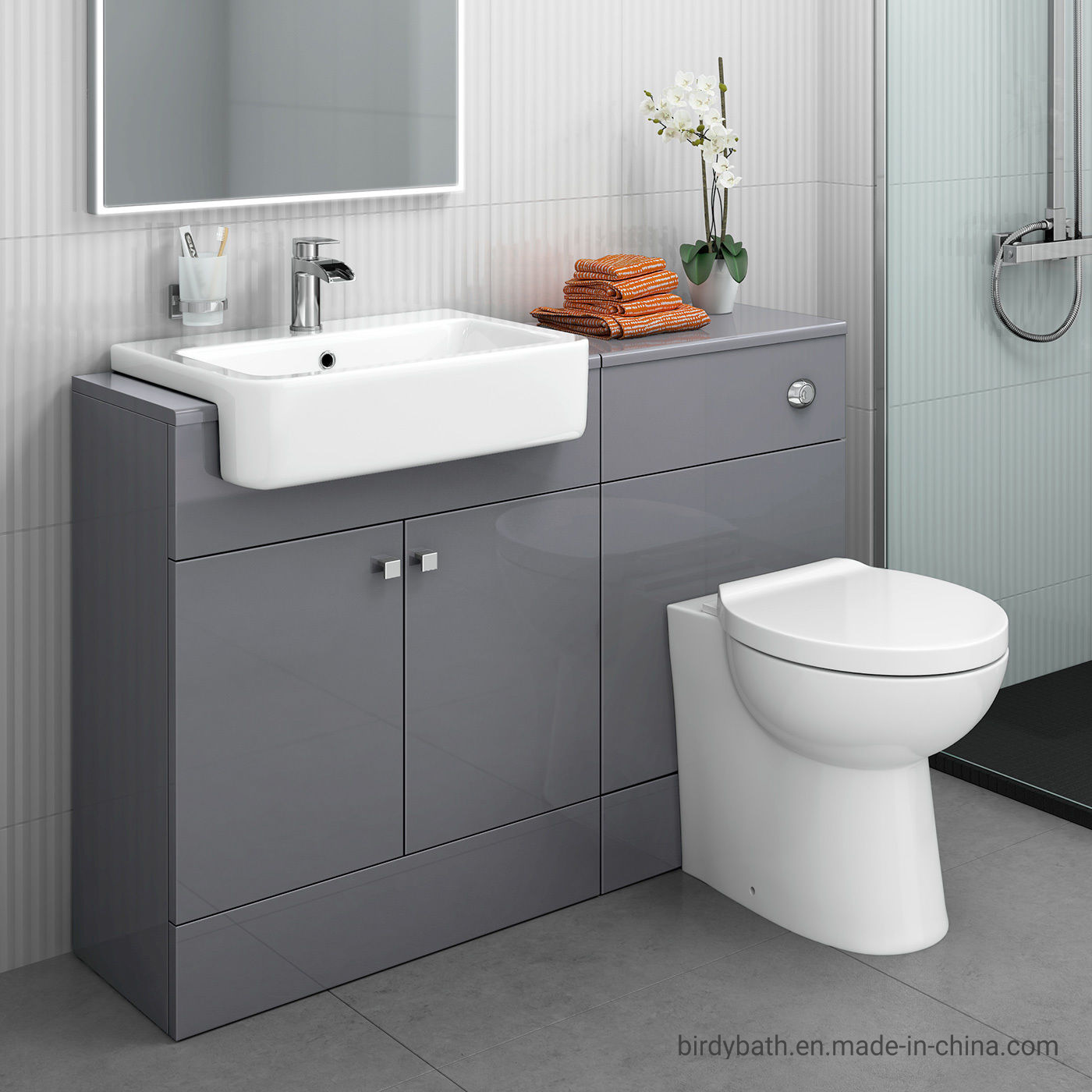 bathroom sink toilet cabinets Vanity unit grey combined sinks theskunkpot soak toilets vanities