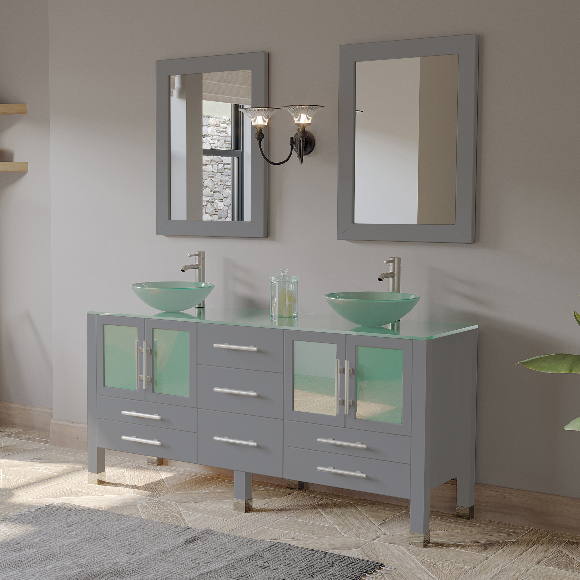 bathroom sink vanity lights 63" double sink bathroom vanity set with polished chrome plumbing