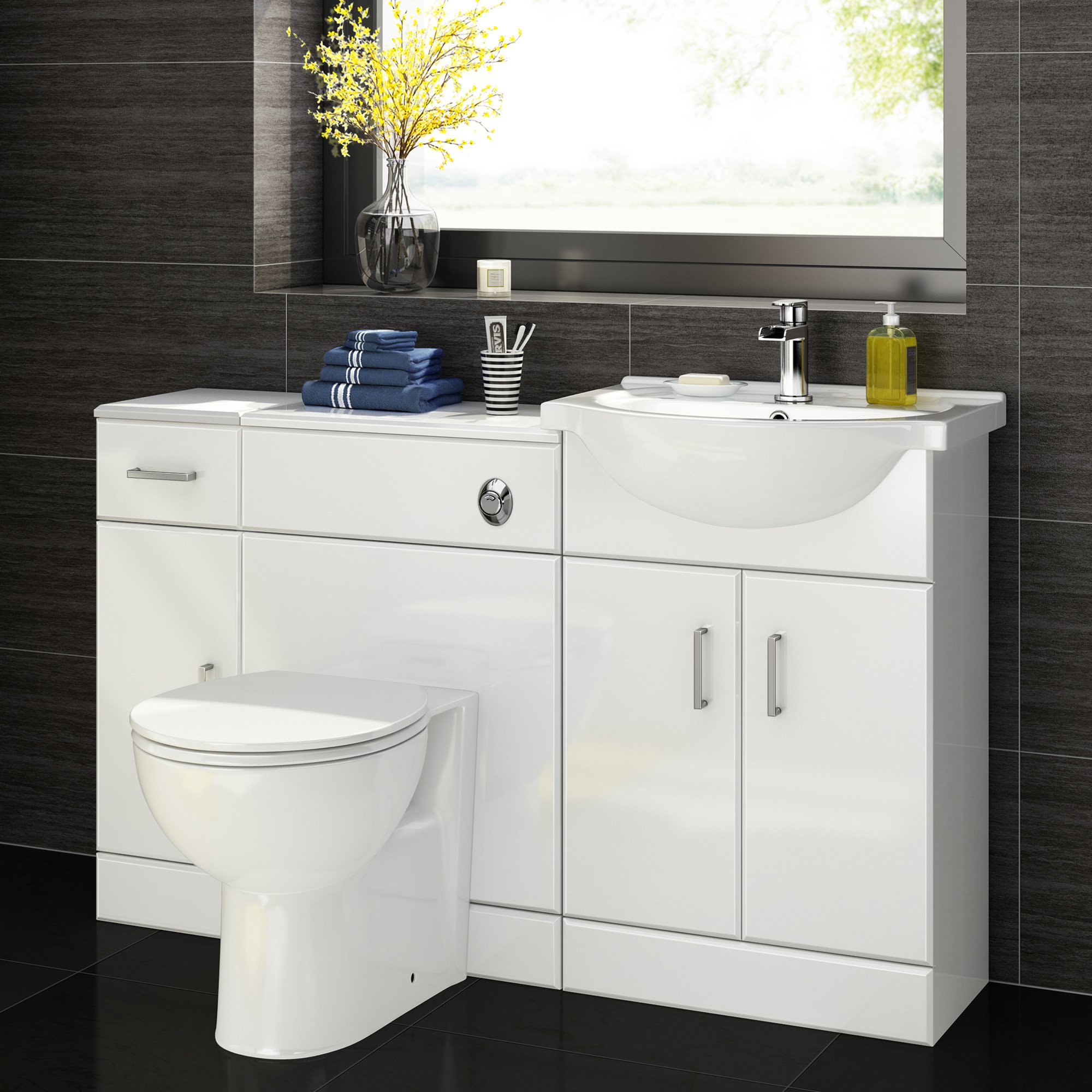 bathroom toilet and sink furniture 1200mm white vanity unit back to wall toilet bathroom sink furniture