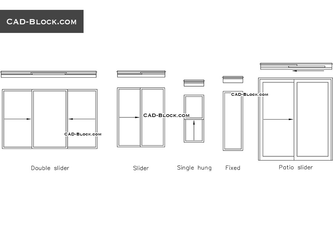 bathroom window cad block Slider window cad block free download