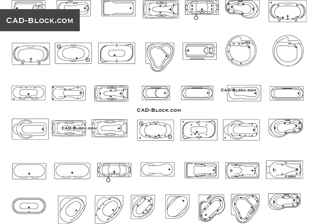 bathtub elevation cad block Bathtub cad block autocad blocks file dwg elevation plan