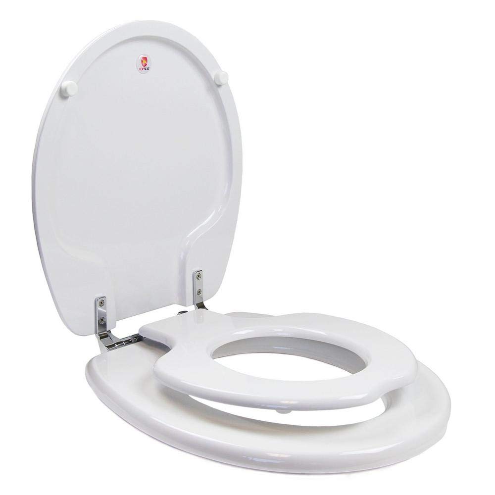 child toilet seat meme Topseat tinyhiney children's round closed front toilet seat in white
