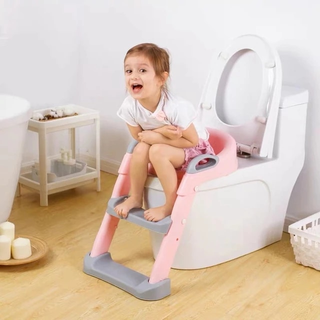 child toilet seat nz Toilet baby seat potty child chair ladder step kids trainer folding adjustable stool children toilettes