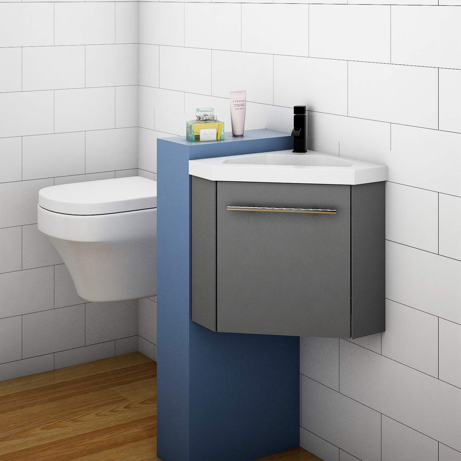 cloakroom sink vanity unit wall hung 400mm grey cloakroom bathroom corner sink vanity unit with door small