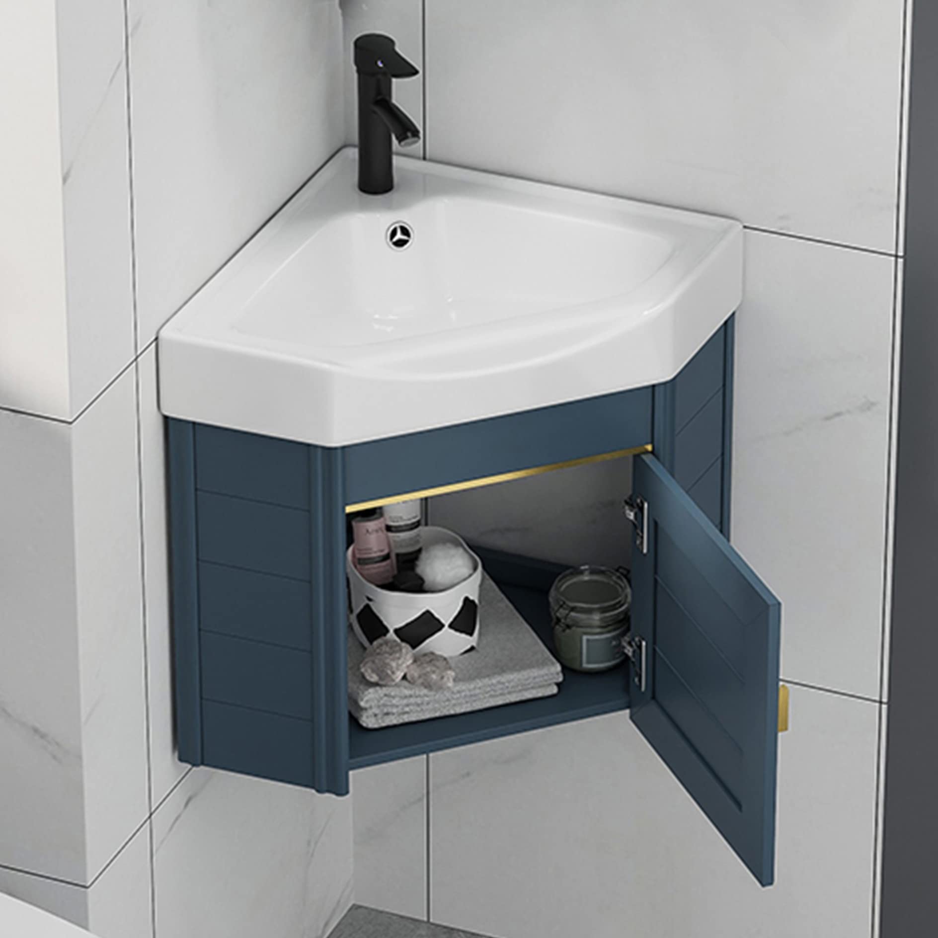 cloakroom sink with cabinet Bathroom corner cloakroom vanity sink ceramic basin cabinet storage