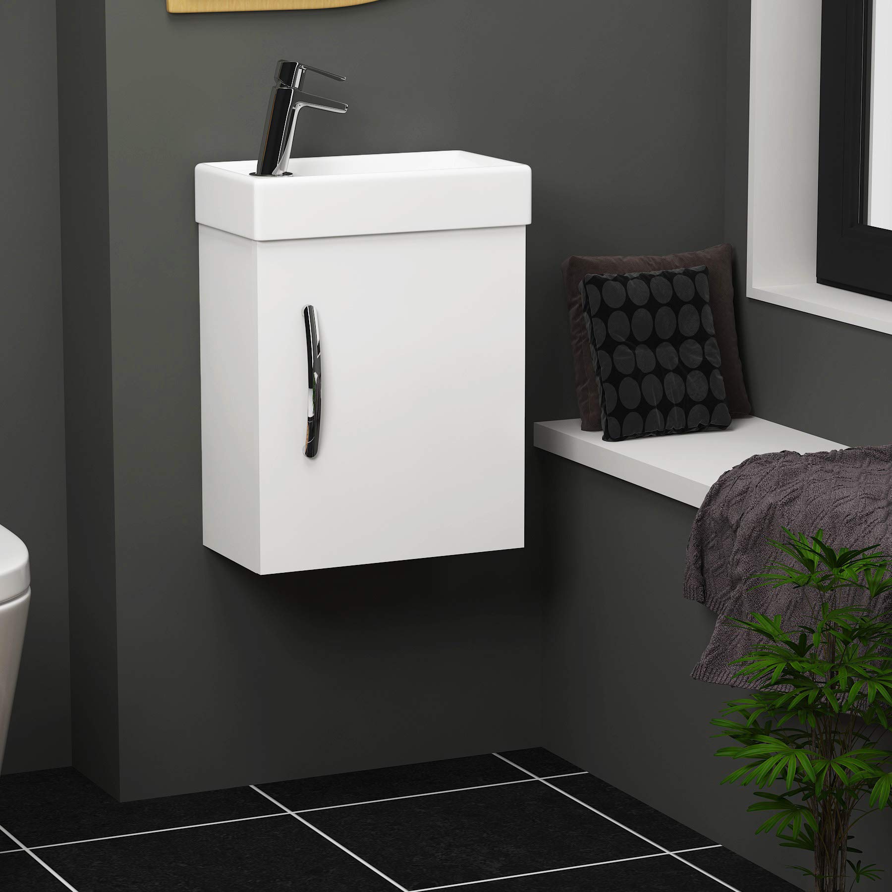 cloakroom sink with vanity unit 400mm modern bathroom vanity unit compact cloakroom cabinet sink basin