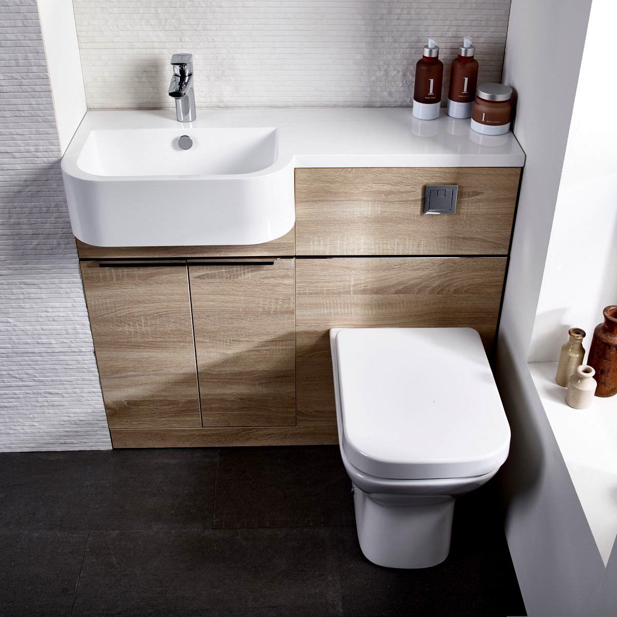 compact toilet and sink vanity unit Origins match compact cloakroom vanity unit in 2021