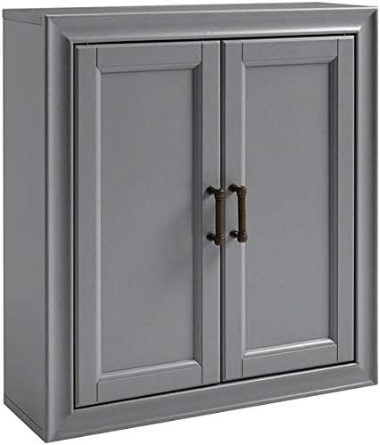 crosley furniture over the toilet Crosley furniture tara bathroom wall cabinet, vintage gray