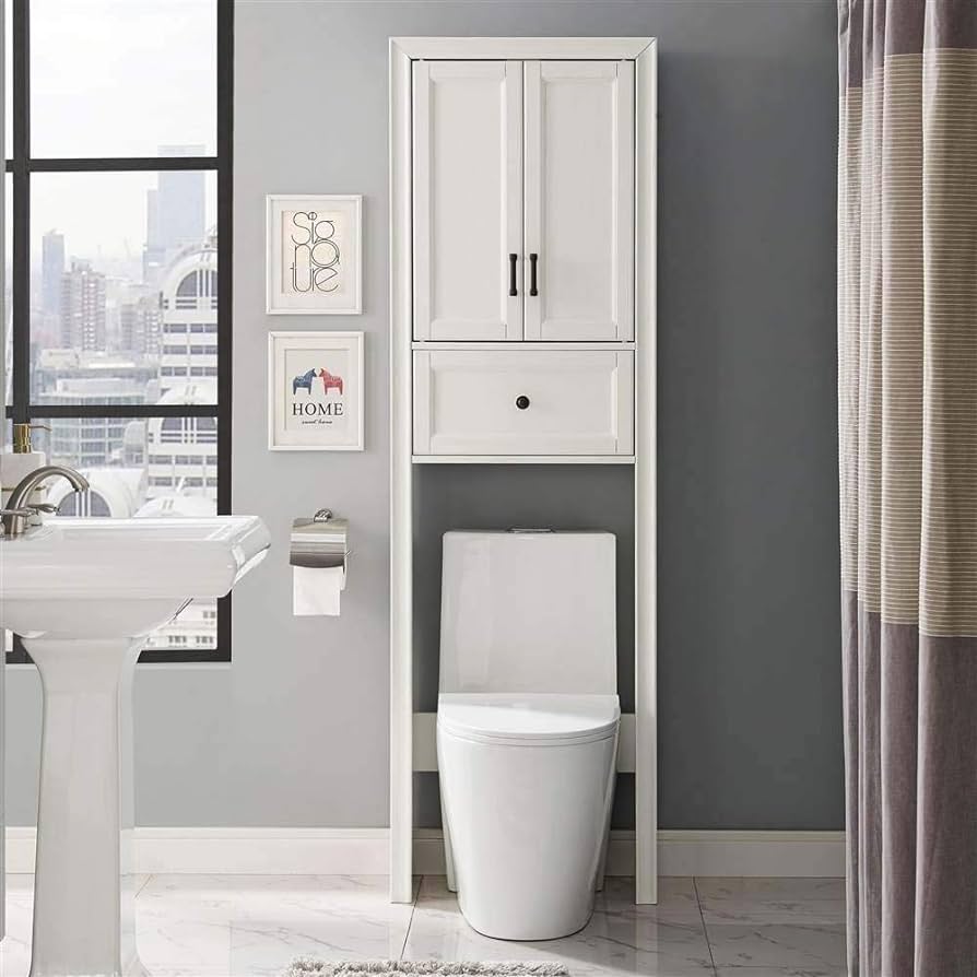 crosley furniture tara over the toilet space saver in white Crosley ashleyfurniture