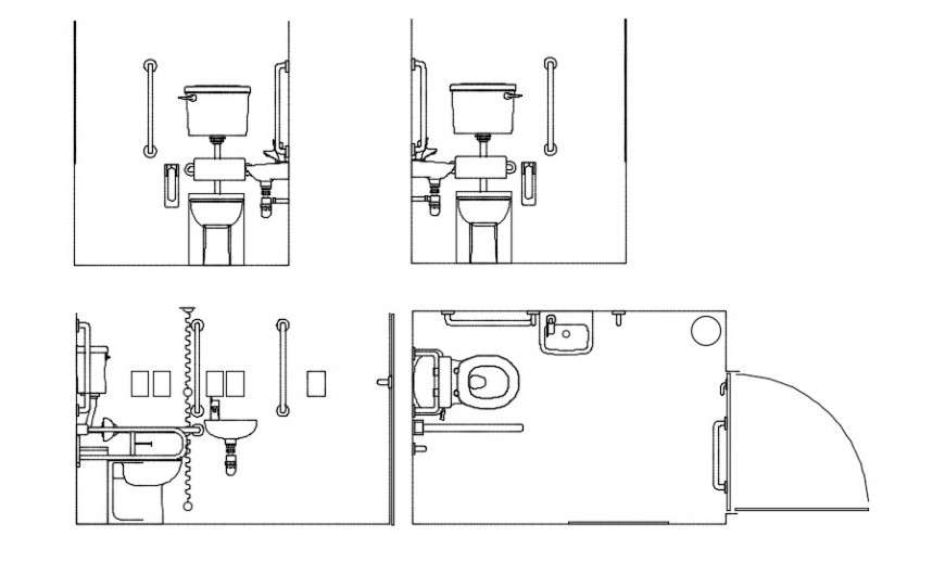 disabled toilet cad drawings Toilet elevation drawing handicapped file available persons cadbull cad section details detail description