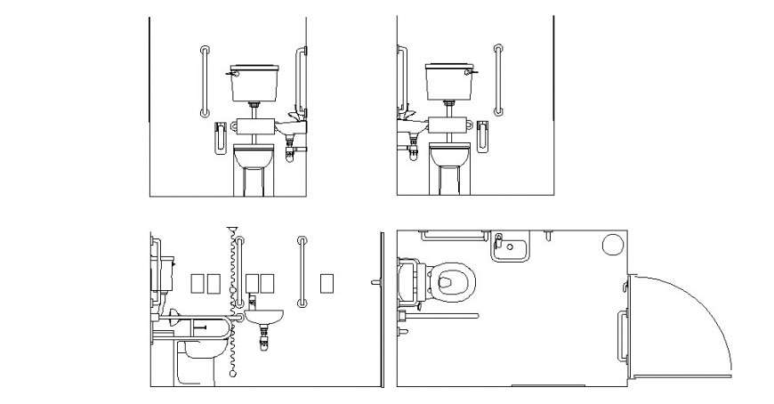 disabled toilet cad free Dwg cadbull peopl