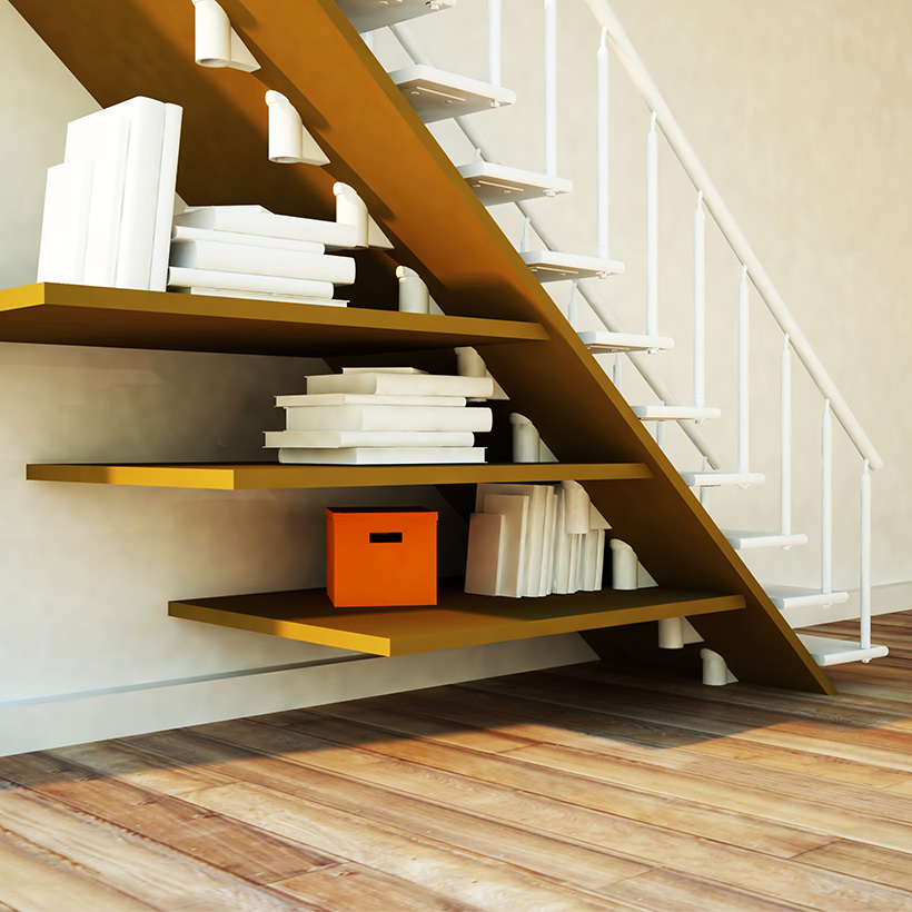 how to decorate space under stairs Small placessmall spaces