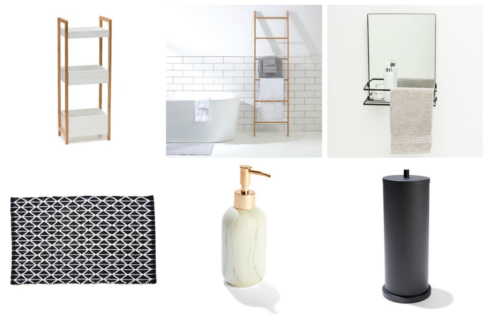 kmart toilet roll holder black Cheap and chic bathroom accessories and storage from kmart