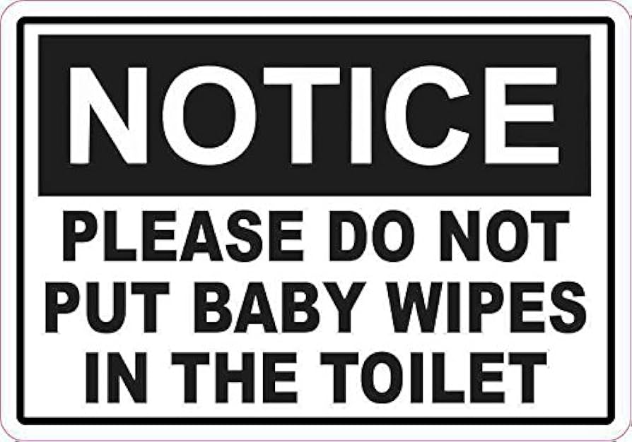 no baby wipes in toilet sign Flush please wipes down notice hold toilet sign fully sticker signs any lever 5in clean fridge magnet stickertalk friday magnetic