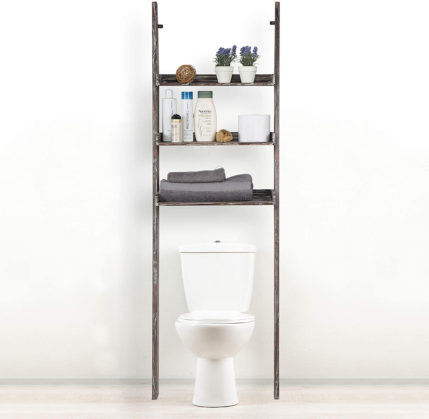 over the toilet ladder shelf walmart Toilet ladder shelf / rack