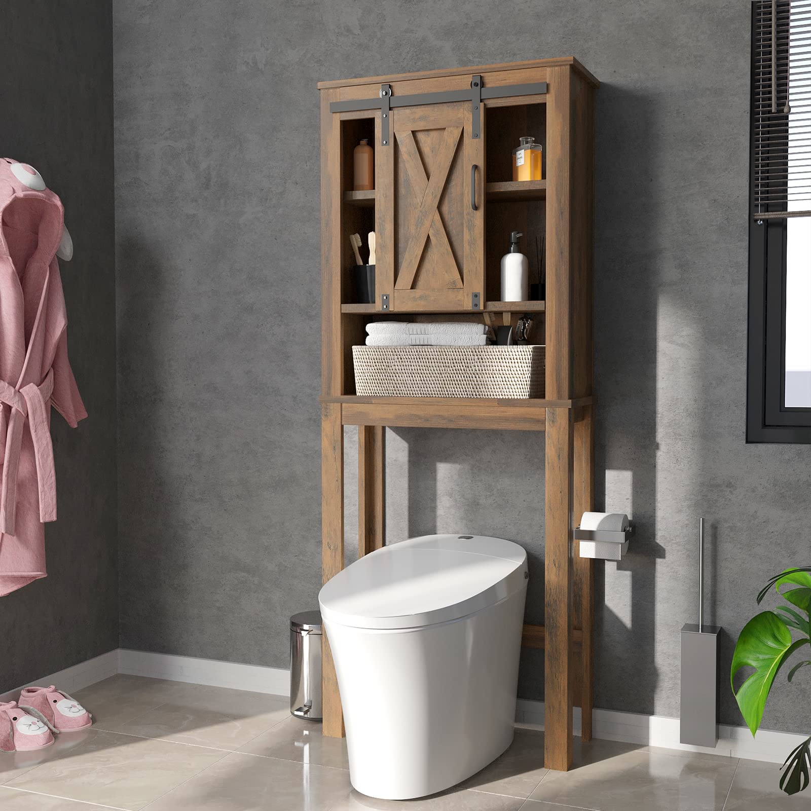 over the toilet storage with barn door 51+ easy over the toilet storage ideas & designs for 2022 — offbeatbros