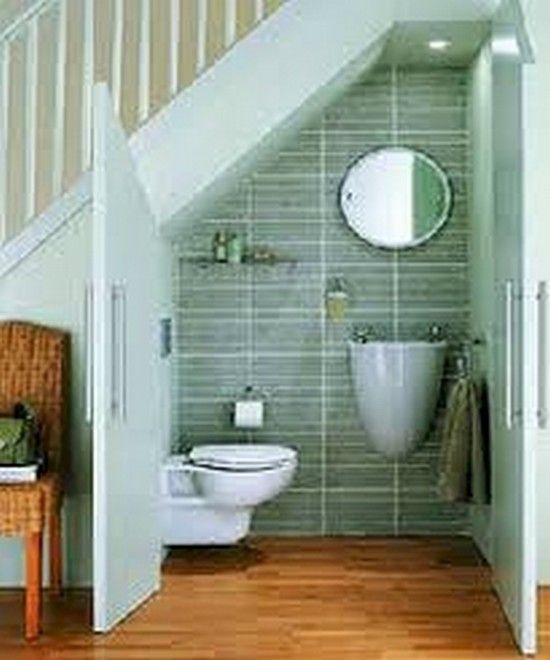 pic bathroom under stairs 16 simple space-saving ideas for your home