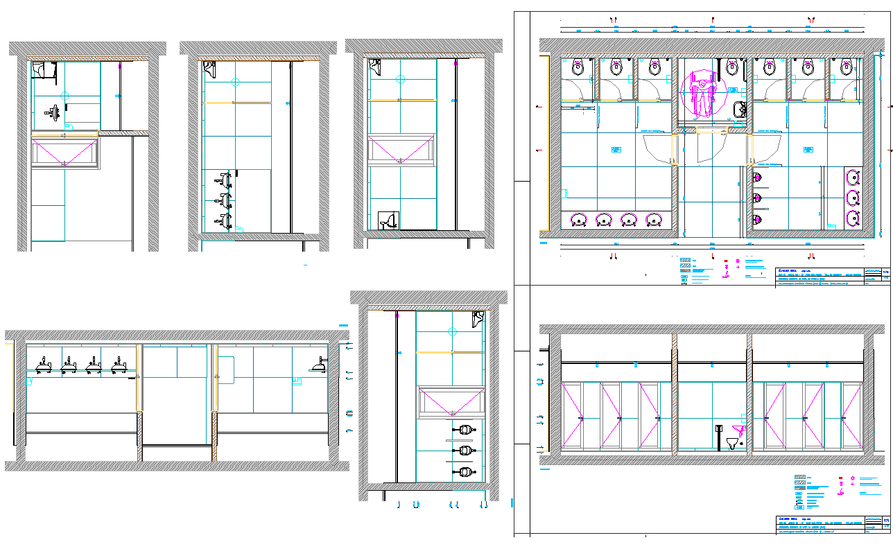 public toilet block dwg Toilet public plan dwg file layout section architecture cadbull description