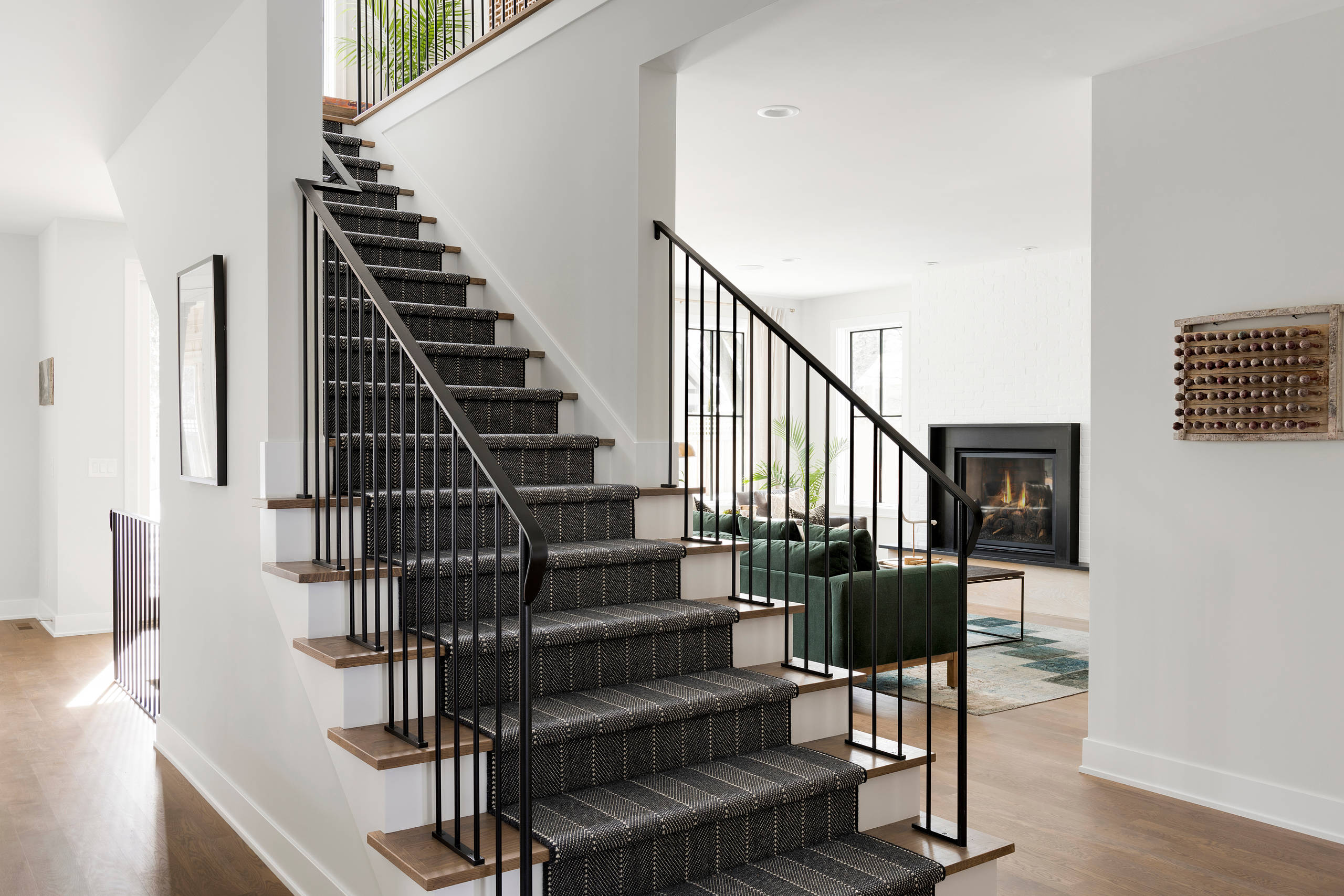 rooms under the stairs Staircase modern trim stair farmhouse stairs homes basement shiplap redbud interior custom molding designs under wall room powder rooms architecture