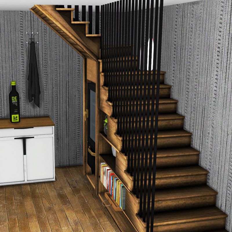 sims 4 room under stairs Cc sims staircase leosims deco furniture stairway