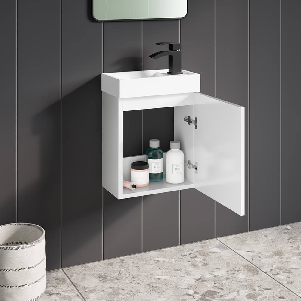 small cloakroom sink and vanity unit Maisie compact 400mm mini cloakroom vanity unit & basin