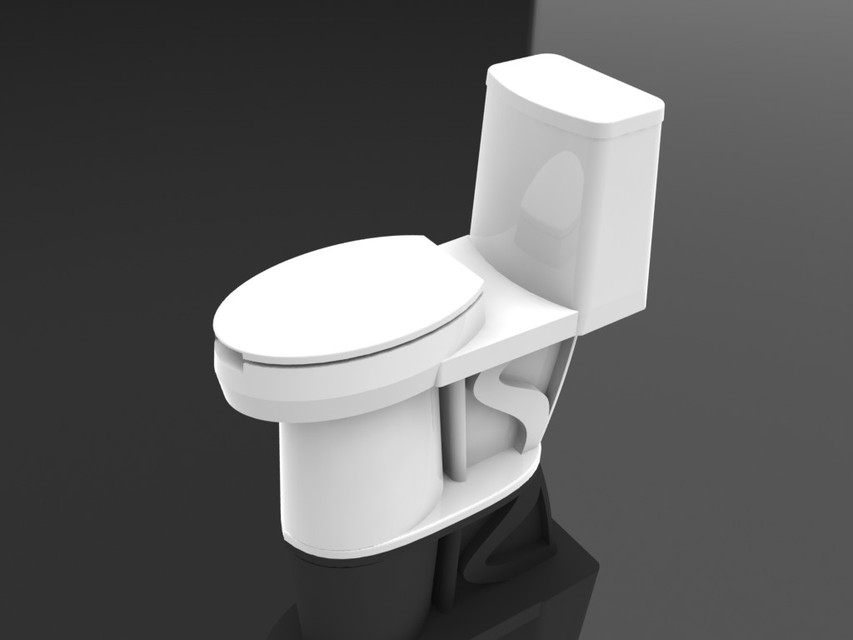 toilet 3d cad model Toilet 3d in autocad