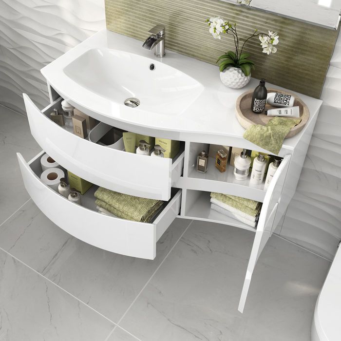 toilet and sink vanity unit 1000mm Bathroom vanity gloss curved sink unit wall units hung right cabinet amelie hand modern 1040mm under soak choose board vanities