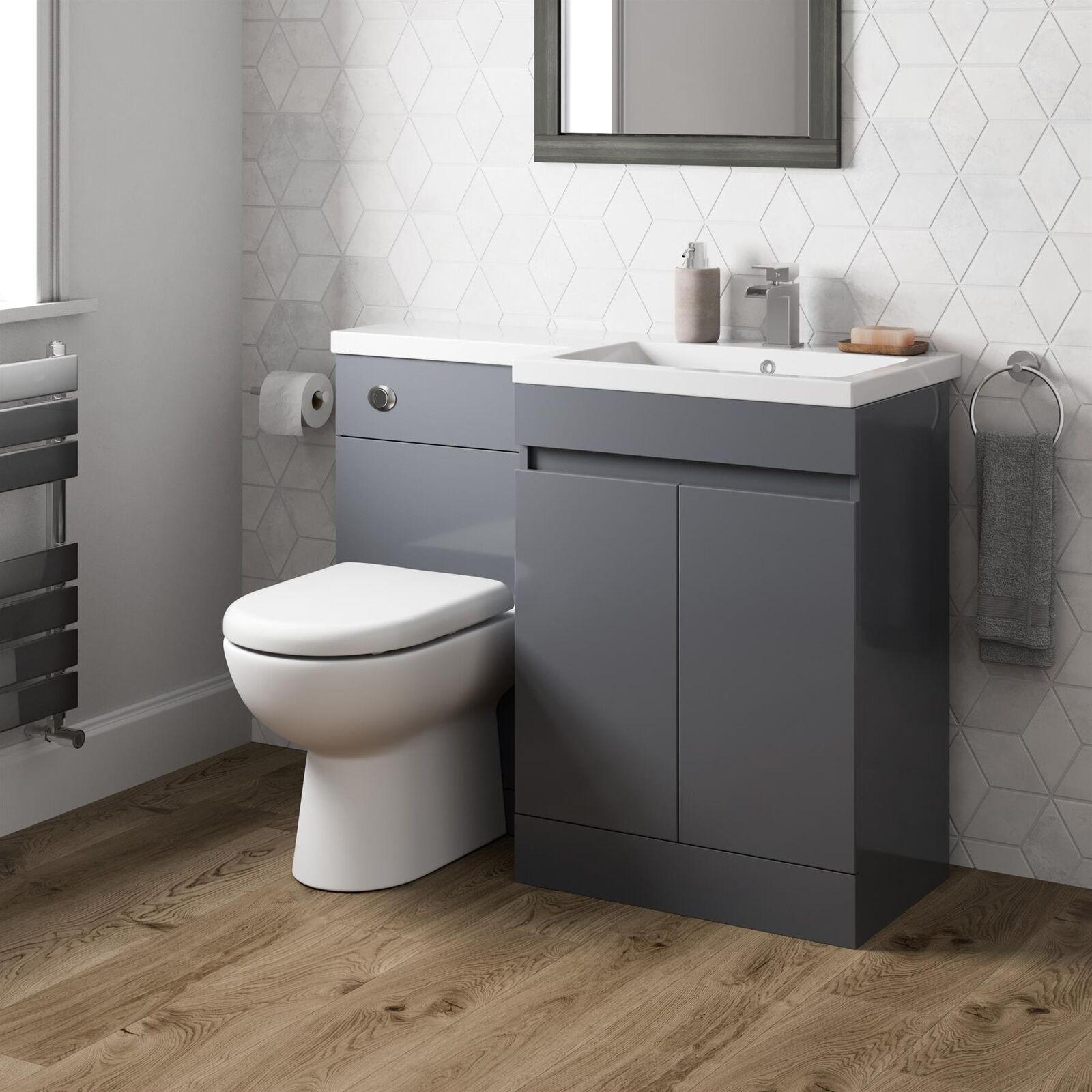 toilet and sink vanity unit ebay Vanity unit grey combined sinks theskunkpot soak toilets vanities