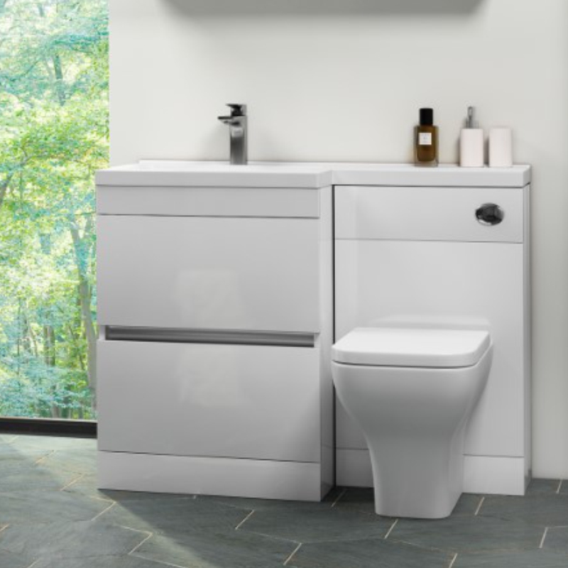 toilet and sink vanity unit white Vanity unit combined drawer