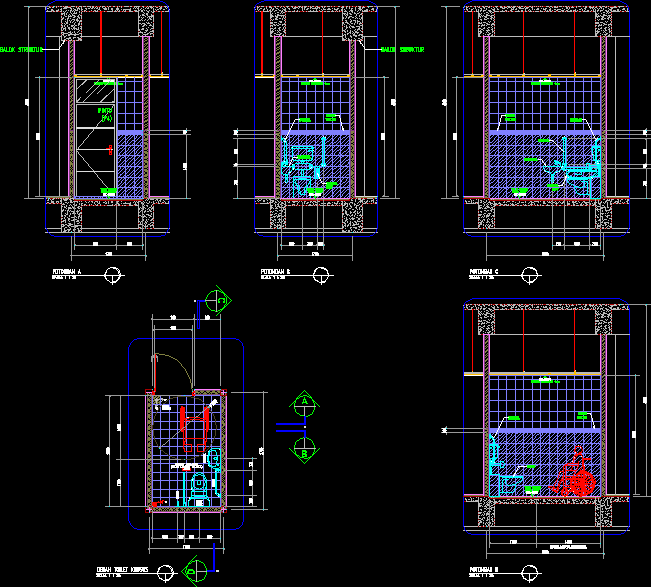 toilet cad block dwg Indonesian disable toilet dwg block for autocad • designscad