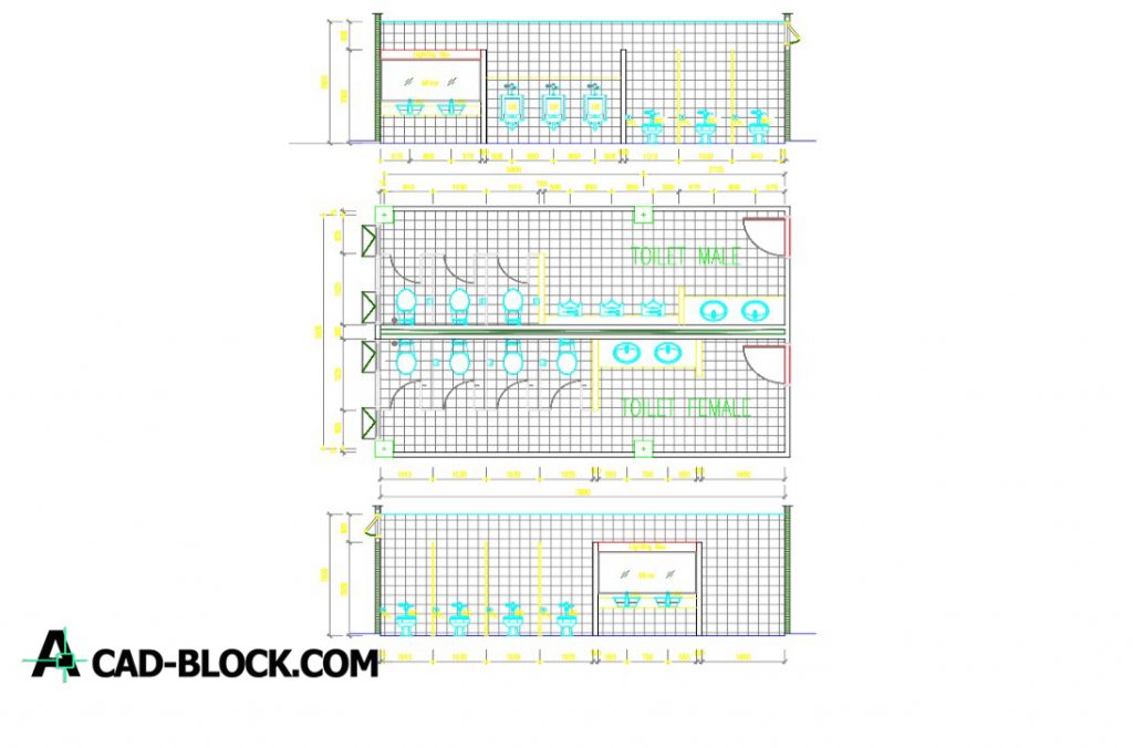 toilet cubicle autocad block Cad public toilet dwg