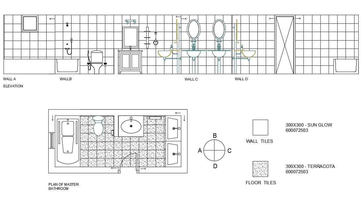 toilet layout cad drawing Best 2d cad drawing toilet layout plan and elevation autocad file