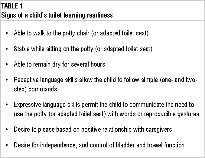 toilet learning is child-oriented Toilet learning