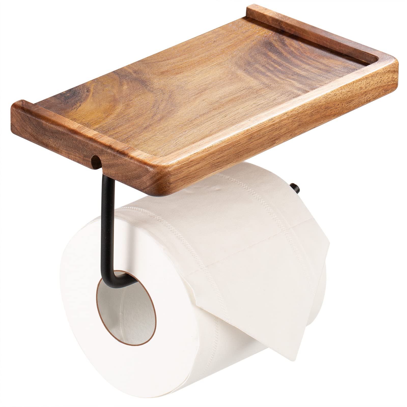 toilet paper holder furniture Wood toilet paper holder with shelf beech toilet roll holder
