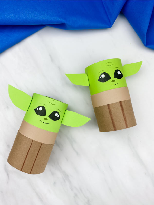 toilet paper with baby powder Disney craft: how to make a toilet paper baby yoda!