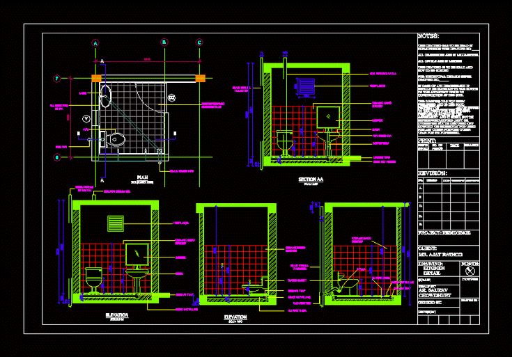 toilet plan and section dwg Pin on cad architecture